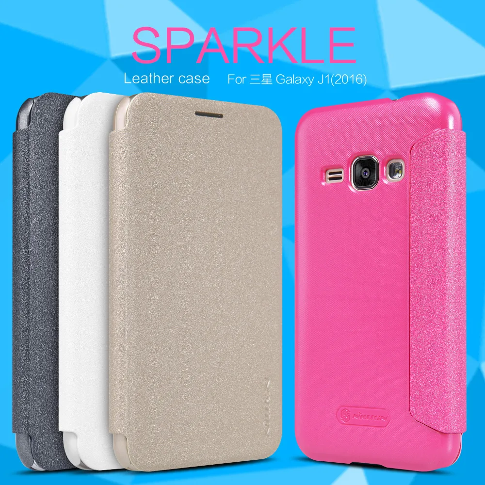 Nillkin для samsung J1 2016 чехол блестящий 4 5 дюймов phone house filp cover защитный чехол|case for j1|nillkin