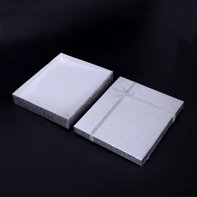 16x12x3,2 см Подарочная коробка ожерелье коробка кулон коробка ювелирных изделий цвет серебро