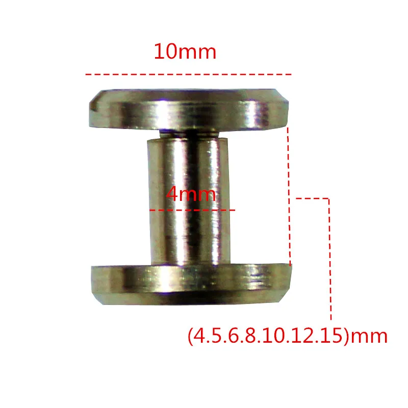 5/10/ 20 Pcs 4-15mm*10mm Plane Pure Copper Luggage Leather Metal Craft Solid Screw Nail Rivet Belt/Strap Rivets Accessories DIY | Дом и сад