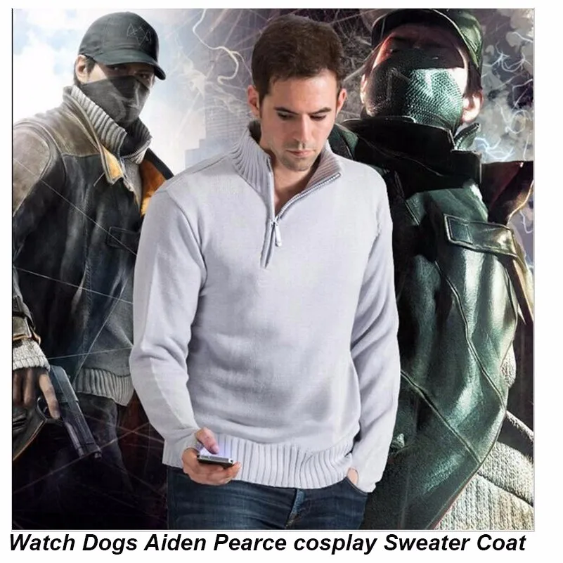 Watch Dogs Aiden Pearce пуловер для косплея, хлопковая толстовка с капюшоном, пальто с длинным рукавом, мужские толстовки на Хэллоуин, Рождество, повседневный теплый свитер