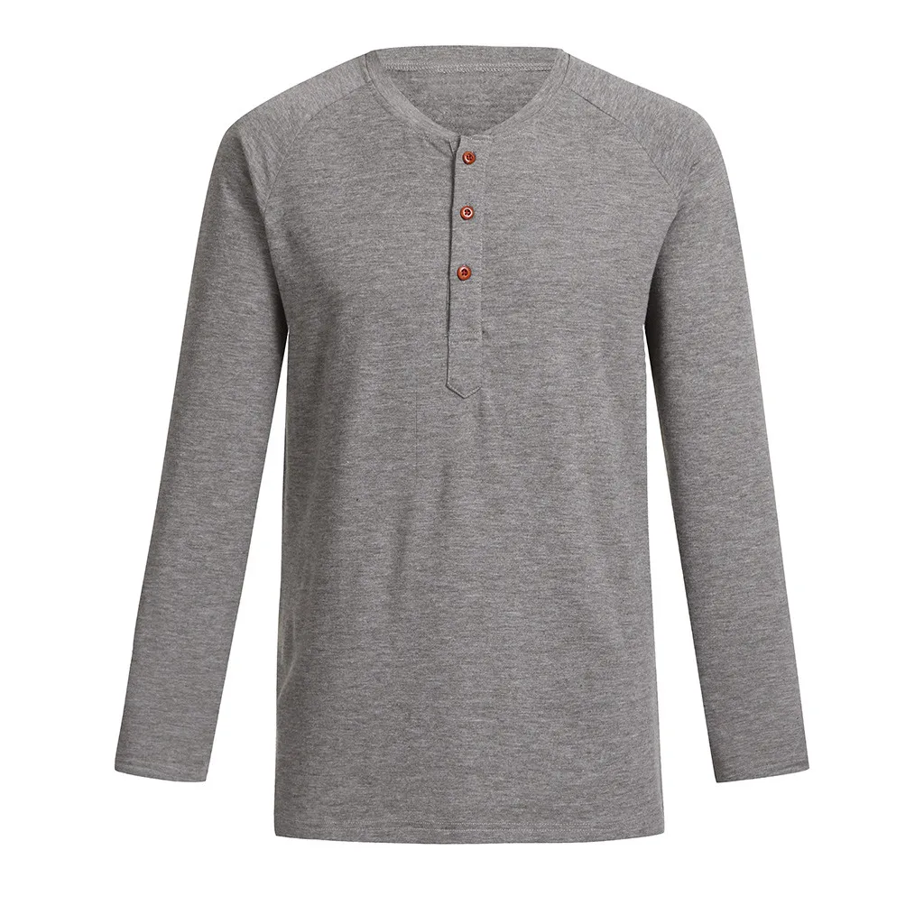 Мужская футболка blusa masculina осенняя Приталенная с длинными рукавами и пуговицами