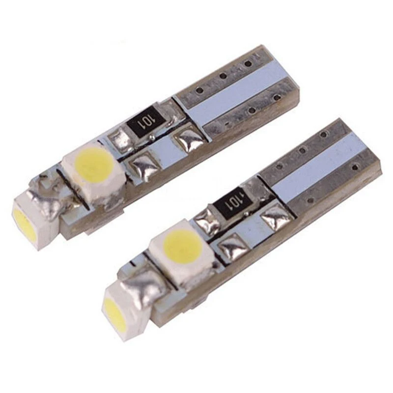 1 шт. авто LED T5 3 led smd 3528 canbus клиновидная Светодиодная лампа белая панель с