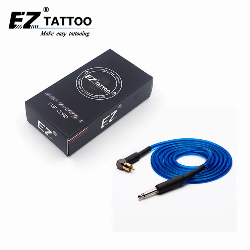 EZ Pro design зажим для шнура кофейный черный/синий разъем RCA 6 футов тату машины