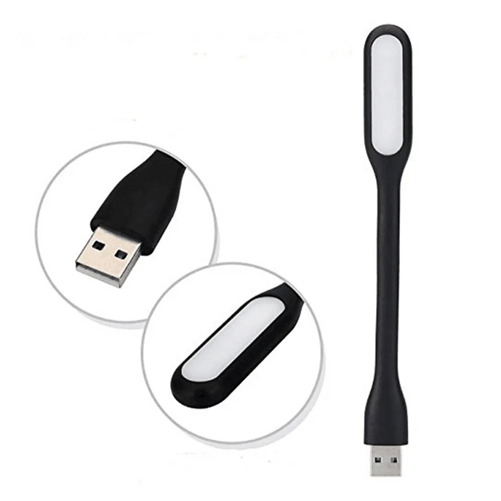 Гибкая светодиодная мини лампа с USB портативная суперъяркая Ночная для