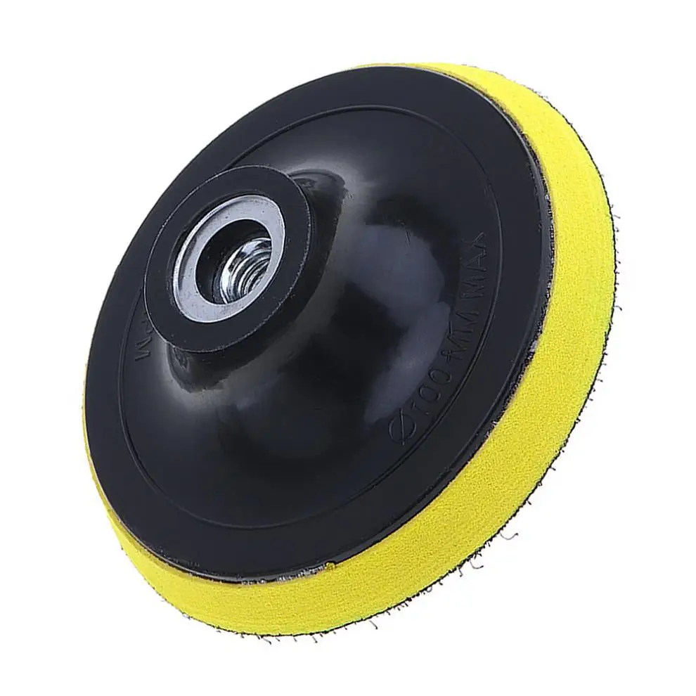 4 Inch Yellow Electric Suction Pad Self-adhesive Sandpaper Disc with Threaded Hole for Automotive / Metal Polishing | Инструменты