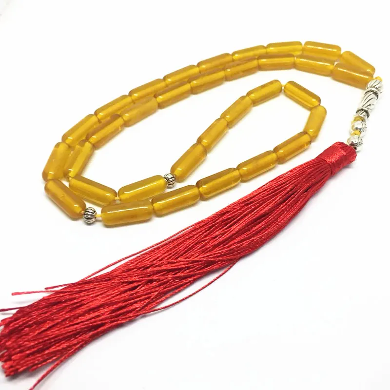 6 мм * 16 Смола Бусины 33 четки с красным tessal Исламская Мусульманский Tasbih Аллах для
