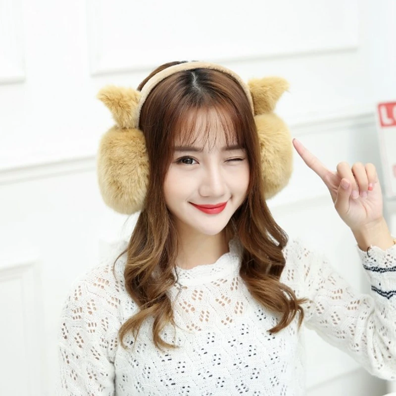 8 цветов Для женщин Наушники для милый котенок Осень и зима модели мужчин теплые