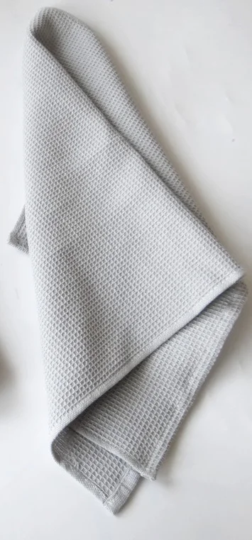 LIGHT GREY 5 шт. салфетка для стола вафельное Хлопковое полотенце с вышивкой кухонное полотенце чистящая ткань чайное Полотенце ультра большие льняные салфетки хлопок - Цвет: LIGHT GREY