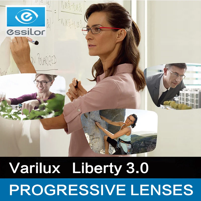 Прогрессивные линзы ESSILOR Varilux 1 50 56 59 (добавить 0 75 ~ 3 50) очки Liberty по рецепту