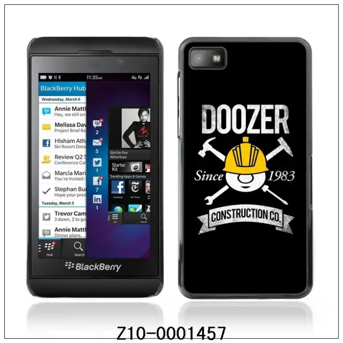Funny Vintage Construction Sign-FOR BlackBerry Z10 Plastic Hard Back Case Cover Shell (Z10-0001457) |