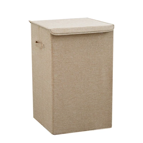 Beige Складная коробка для хранения одежды с крышкой нижнее белье Носки Органайзер большая корзина для хранения белья шкаф выдвижные ящики - Цвет: Beige