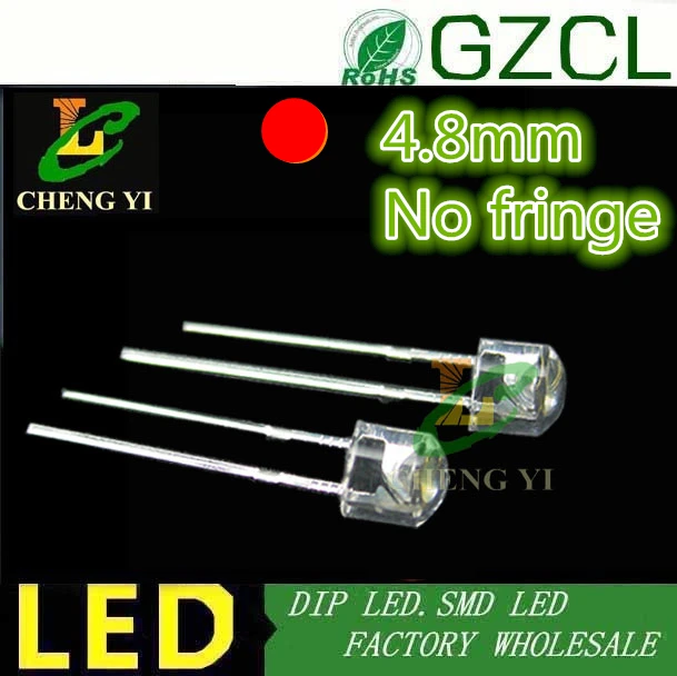 Hot sale 4.8mm straw hat led diode White dip for Crystal Light 1200-1400mcd | Освещение