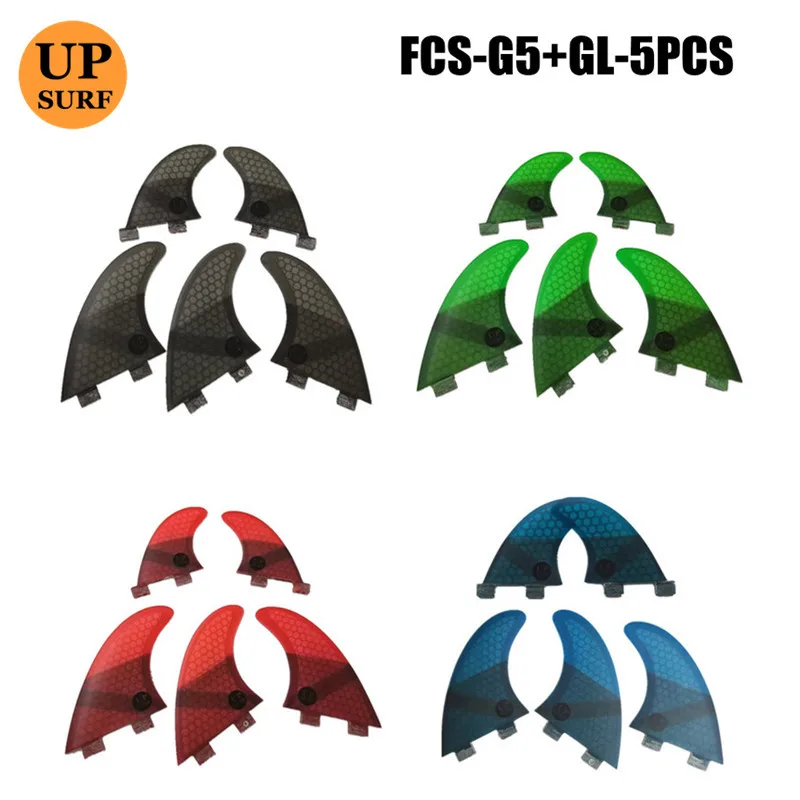 Upsurf FCS Базовая доска для серфинга G5 + GL плавник синий зеленый красный черный цвет