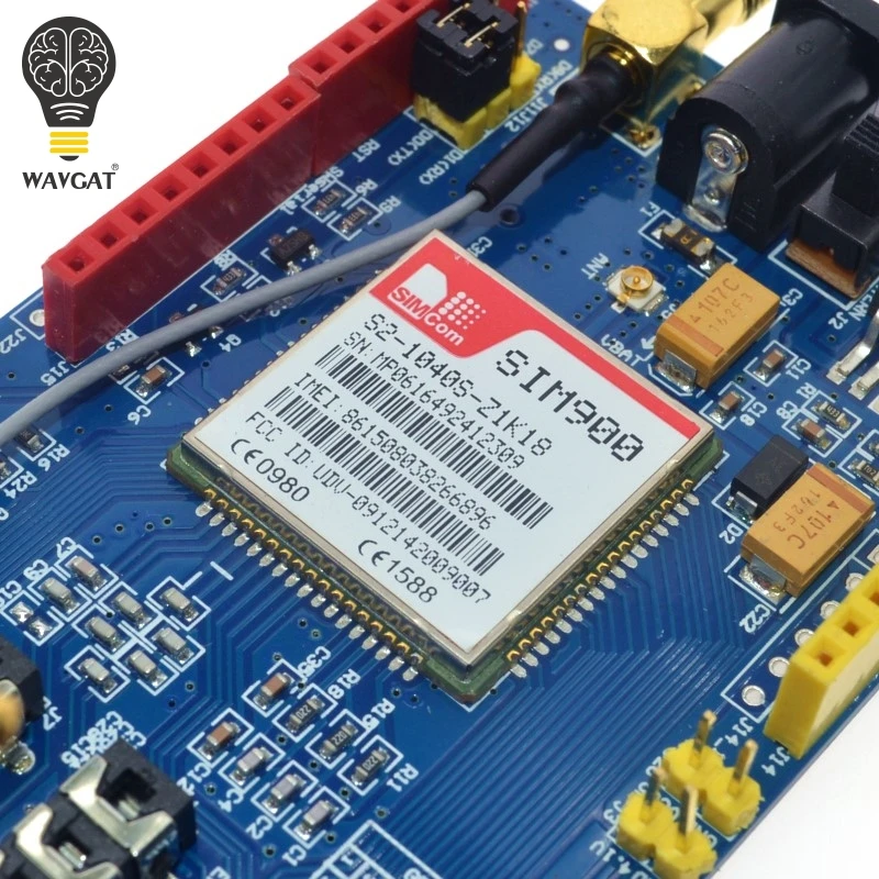 Комплект модуля WAVGAT SIM900 850/900/1800/1900 МГц GPRS/GSM для Arduino|Интегральные схемы| |