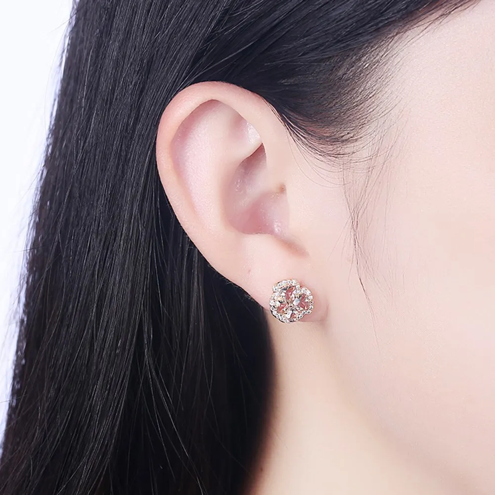 Женские винтажные серьги гвоздики three oorknopjes boucles синие желтые прозрачные цвета