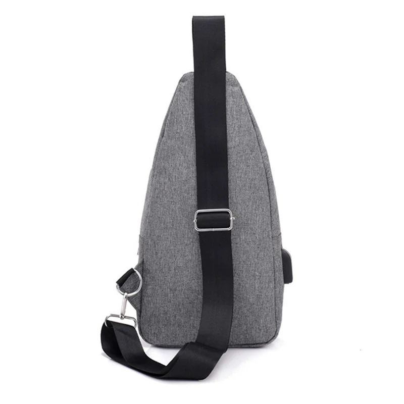 Мужская нагрудная сумка из Оксфорда с usb зарядкой повседневные сумки через плечо