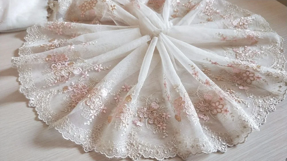 Кружевное нижнее белье 2 Yds кружевное с цветочной вышивкой из тюля 7 дюймов