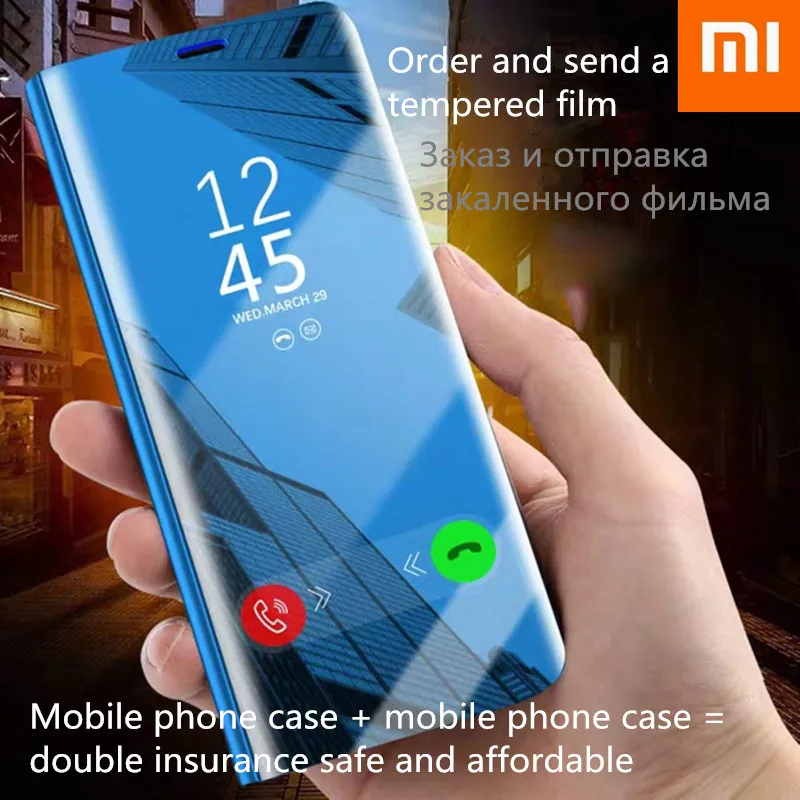 Вертикальный зеркальный чехол для телефона Xiaomi mi 9 8 Lite note7 a2 lite redmi note 5