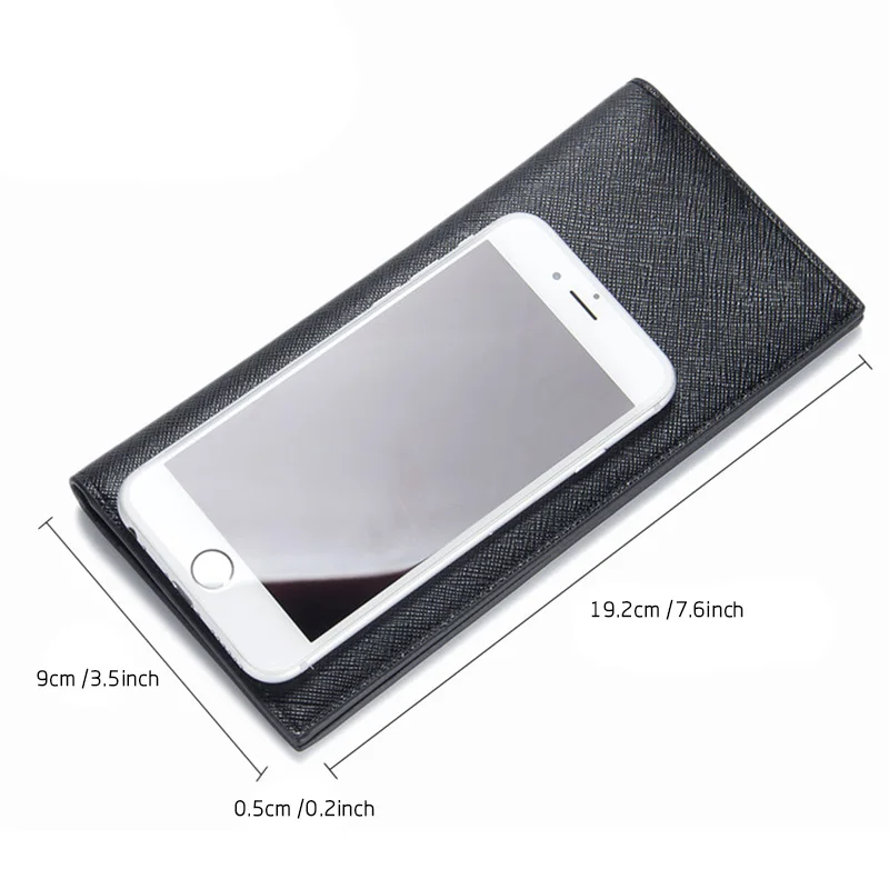 

Ultra-thin Soft Leather Men Clutch Wallets Women Long Bifold Coin Credit Card Holder Purse