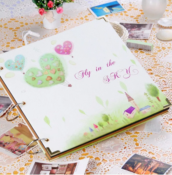 Новый Свадебный фотоальбом сделай сам скрапбукинг подарок ручной работы для