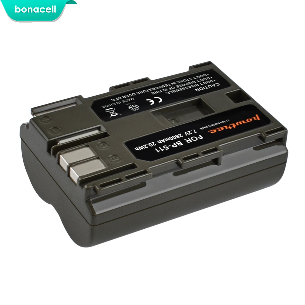 1 Pack Battery Bonacell 2200 мА/ч, BP-511 BP-511A BP 511A для Камера Батарея BP511 BP 511 для цифровой однообъективной зеркальной камеры Canon EOS 40D 300D 5D 20D 30D 50D 10D G6 L50 - Цвет: 1 Pack Battery