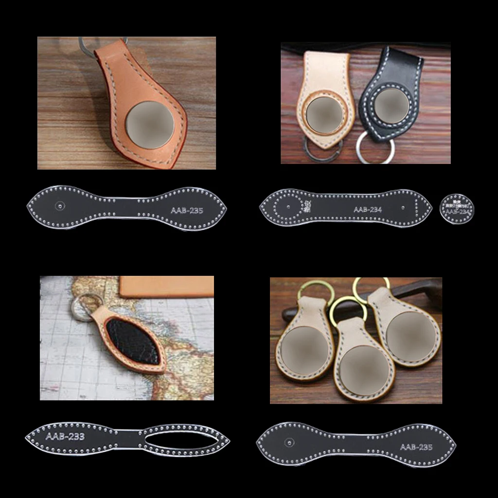 Прозрачный акриловый брелок для поделок из кожи DIY кошелек монет Трафаретный