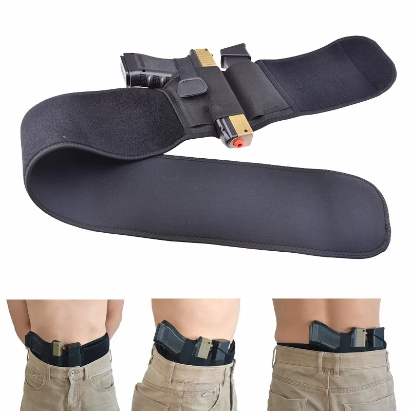 

High quality Tactical Concealed Carry Ultimate Belly Band Holster adjustable Pistol Holsters Fits all Pistol universal guns case