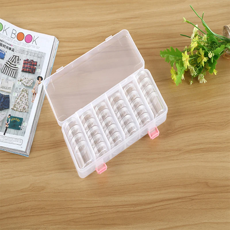 30 pcs bottle Plastic Empty Storage Box for Nail Art Manicure Tools Jewelry Beads Display Case Organizer Holder | Дом и сад