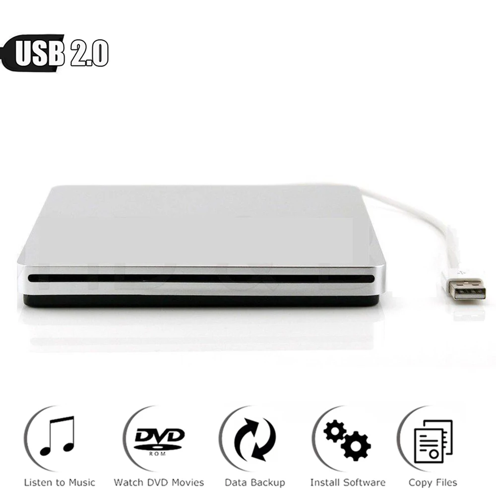 Супер тонкий внешний usb-суперпривод 8X DVD RW RAM DL резак 24X CD Писатель Привод для Dell lenovo hp ноутбук для Mac OS/WinXP/7/8/10