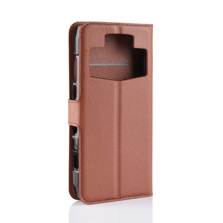 Brown Чехол HUDOSSEN для Ulefone power 5, роскошный защитный чехол для телефона, чехол для Ulefone power 5, откидная крышка, кошелек, кожаные сумки - Цвет: Brown