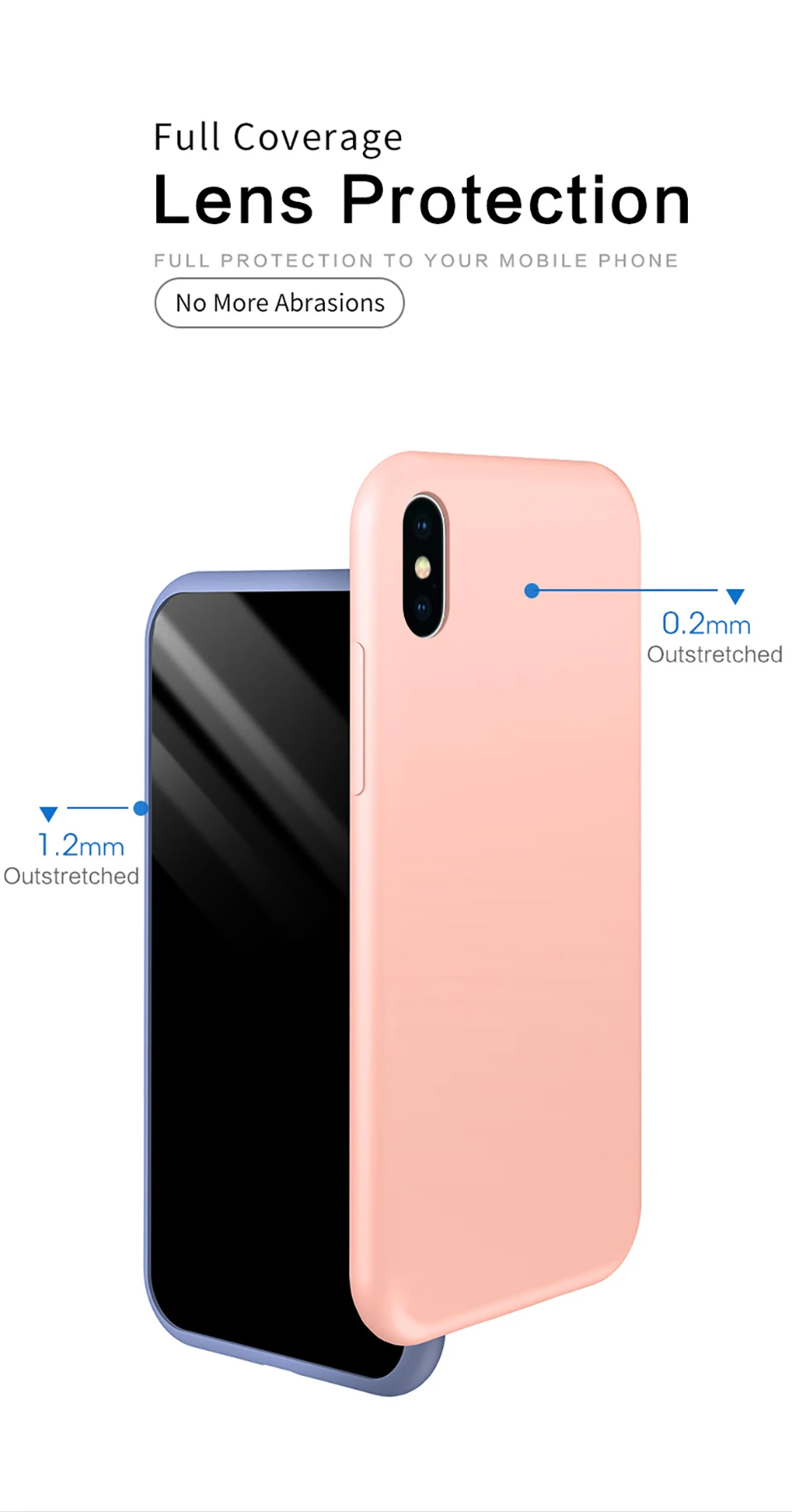 Официальный жидкий силиконовый чехол для iPhone 7, 8, 6, 6 Plus, однотонный Прозрачный Бампер для iPhone X, Xs, Max, XR, Funda Coque Capa
