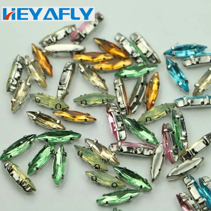 Mixed random 220PCS 15X4 мм 220 шт DIY платье, юбка, колпачок для обуви, Бант Обрезка волос ручная швейная дрель - Цвет: Mixed random 220PCS