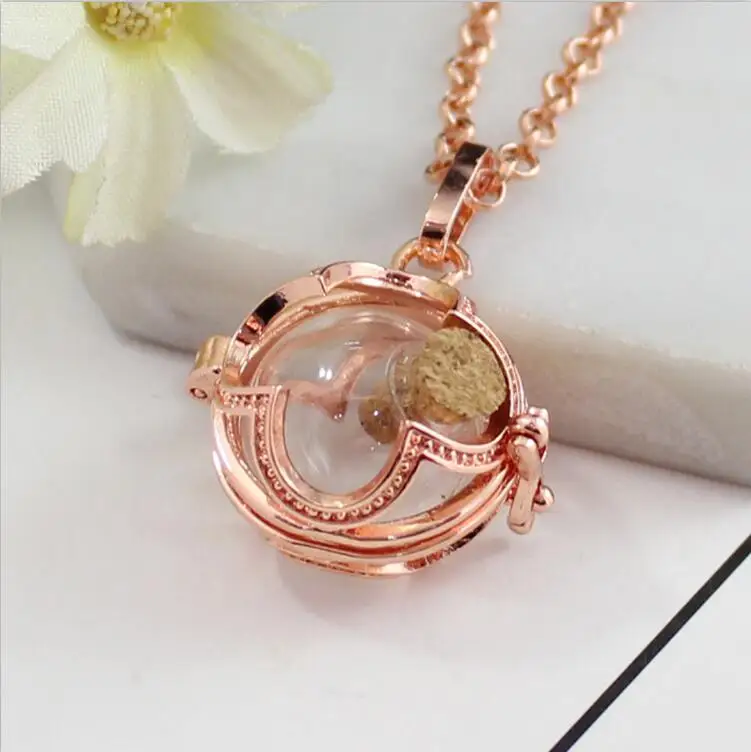 Rose Gold with Clear 1 шт., 26x20 мм, серебряный медальон в виде листьев, памятный медальон, кулон на удачу, памятный медальон, мемориал, пепельница, украшение на память, кремация - Окраска металла: Rose Gold with Clear
