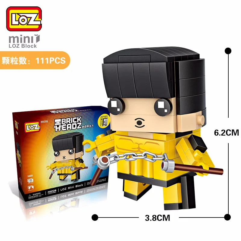 LOZ Mini Blocs Брюс Ли фигурку Chine Kung Fu супер звезда Briques Assemblee Batiment Jouets pour Enfants Garcon|loz