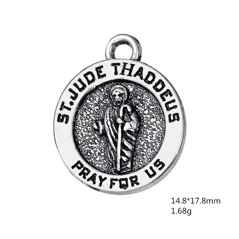 My shape 20PCS St Saint Jude Thaddeus Culture metal charm|metal charms|saint judecharm charm |