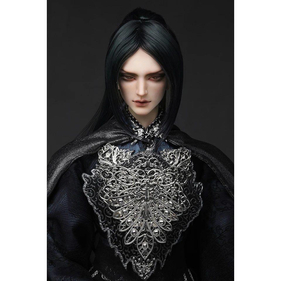 Allaosify Bjd парик 1/3 серый синий персональный пони хвост кукла аксессуары
