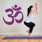 Виниловые наклейки с логотипом йоги, декор для студии йоги, мандала, индуизм, наклейка на стену с логотипом, Будда, намаст, виниловые настенные росписи AZ052