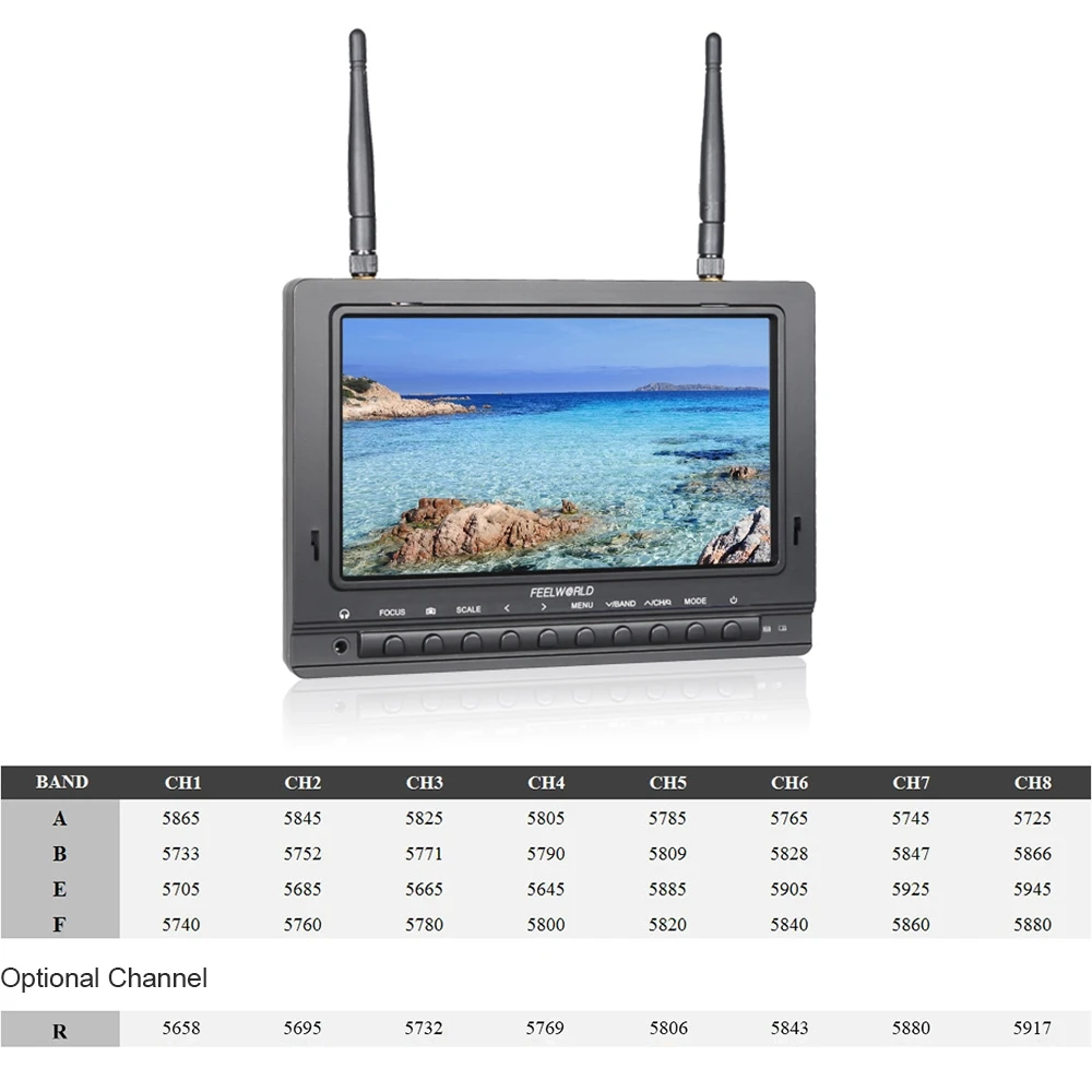 Feelworld 7 дюймовая Высокая яркость беспроводной монитор для беспилотного БПЛА со