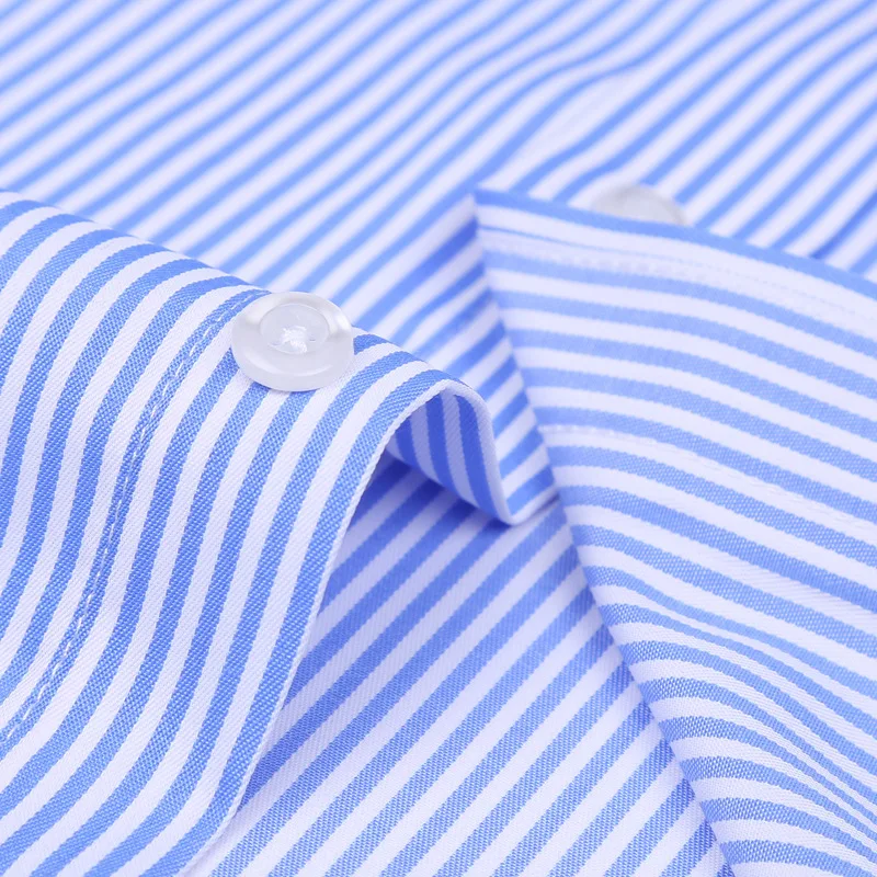 Men's French Cuff Dress Shirt Brand New Long Sleeve Formal Business Shirt Men Casual Black Social Shirts with Cufflinks 6XL