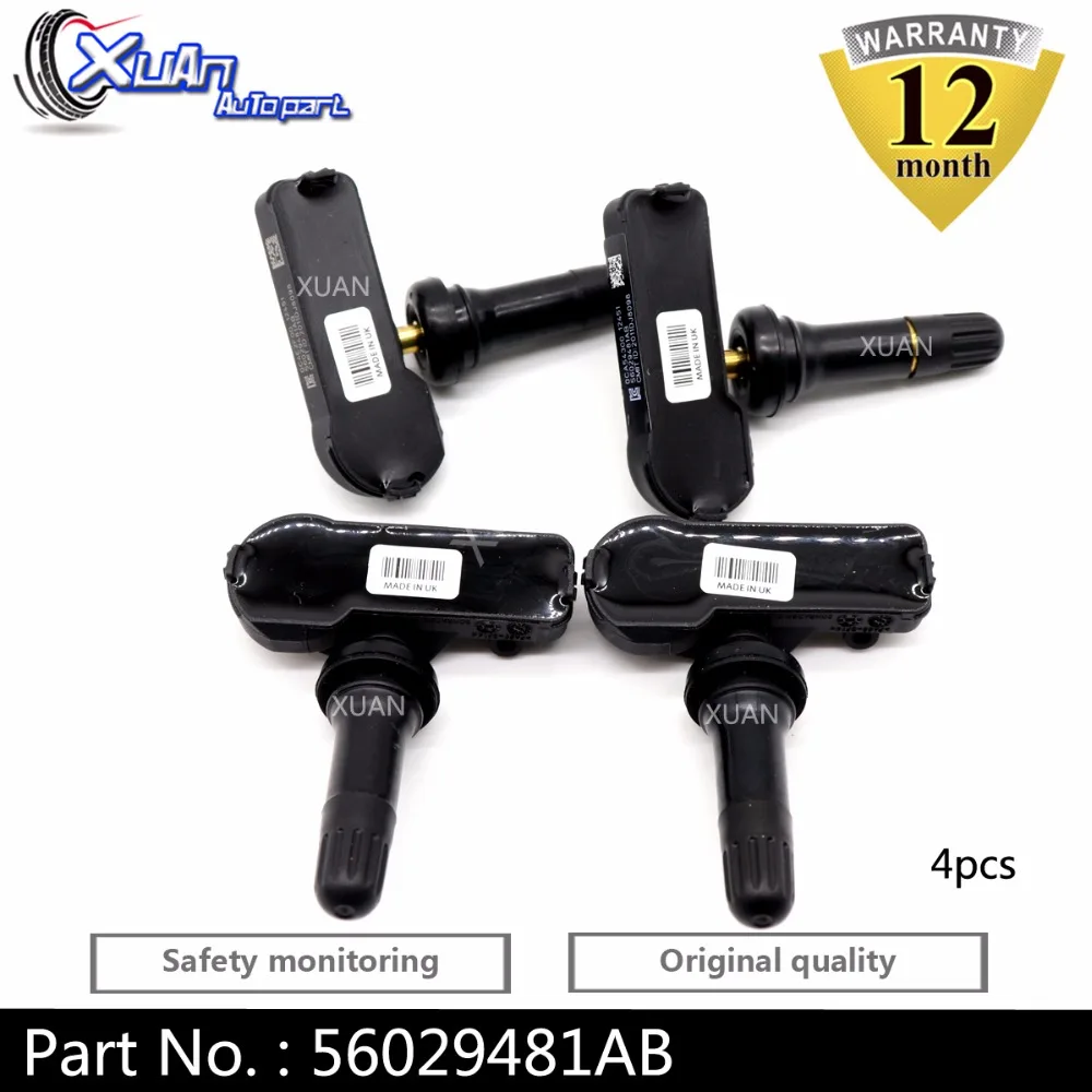 XUAN 4 шт. TPMS датчик давления в шинах 56029481AB для Chrysler JEEP GRAND CHEROKEE LIBERTY RAM 1500 2500 3500 433