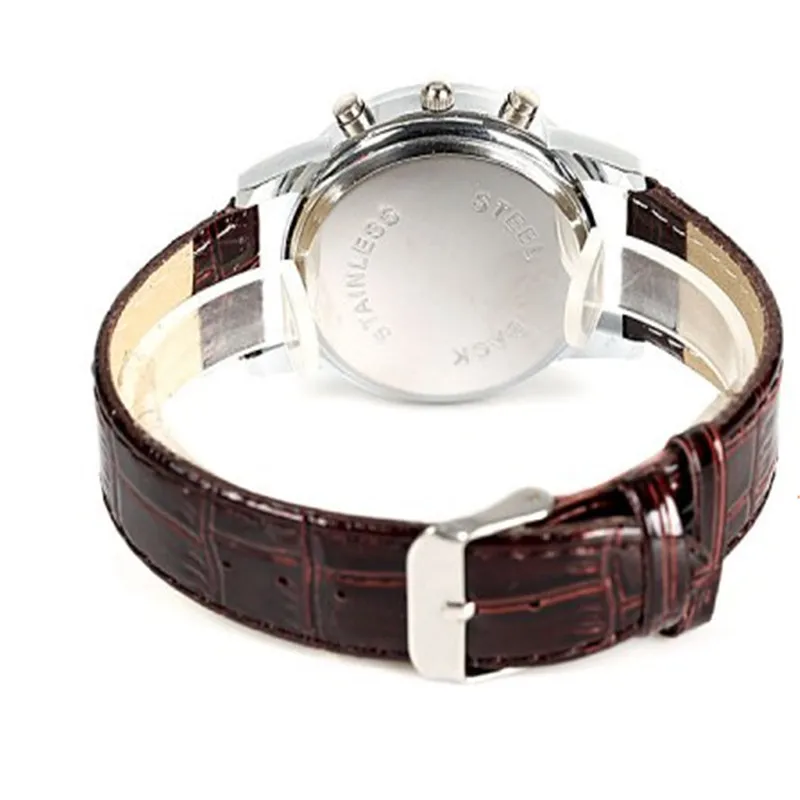 

Unisex Men Women Watch Classic Round Metal Dial Leather Strap Watches Analog Quartz Womage Wrist Watch casual relojes gifts