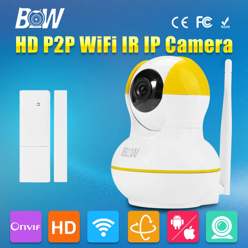 Bw мини IP Камера + дверь Сенсор P2P 720 P HD IR-cu T почти vision 3.6mm endosco e GSM охранная AU oma IC