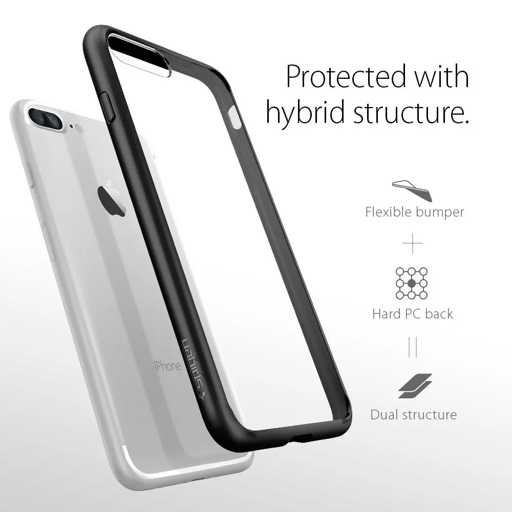100% Оригинальные ультрагибридные Чехлы SPIGEN [2-го поколения] для iPhone 8 Plus / 7 (5 5 дюйма)