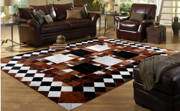 Модный художественный ковер 100% Натуральная Воловья кожа китайские ковры для