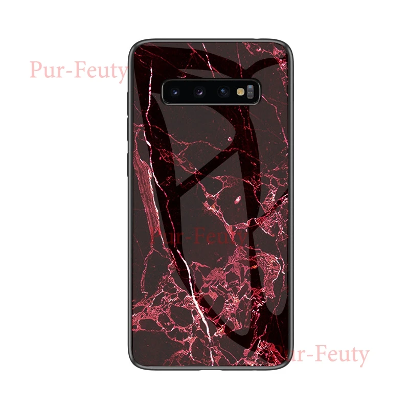 Чехол для samsung Galaxy S10 10S Galaxy ys10 G973FD G973F/DS мраморная зернистая жесткая защитная задняя крышка из закаленного стекла для samsung S10 - Цвет: style 06