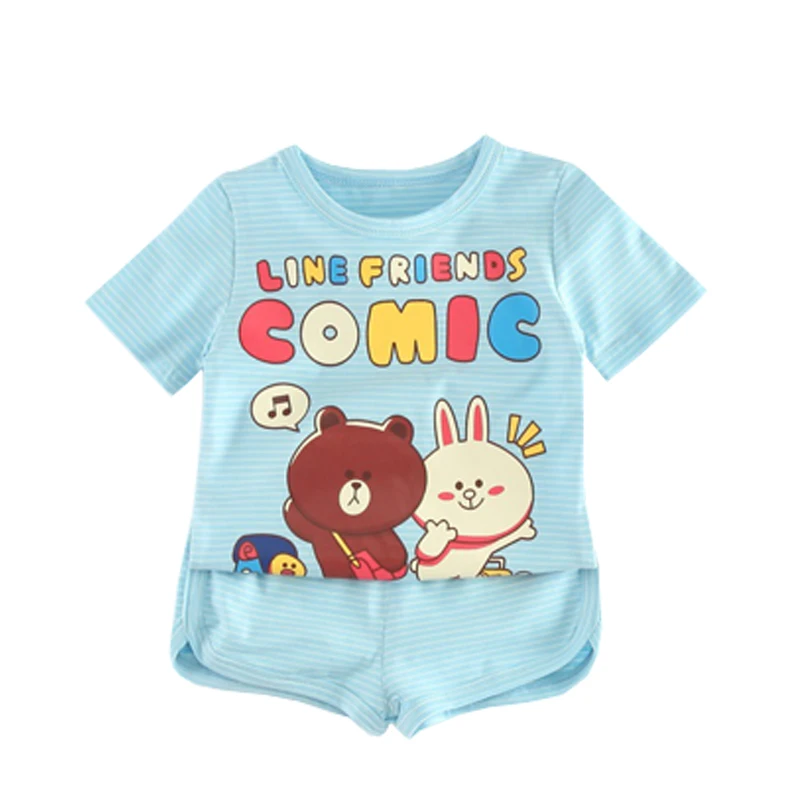 Halilo комплект одежды для маленьких мальчиков с буквенным принтом в полоску