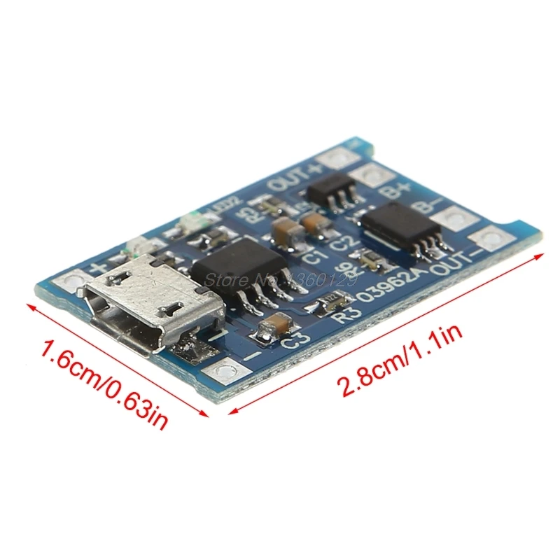 Плата 2 в 1 для зарядки и защиты литиевых батарей 5 В А модуль Micro USB AUG_18 оптовая
