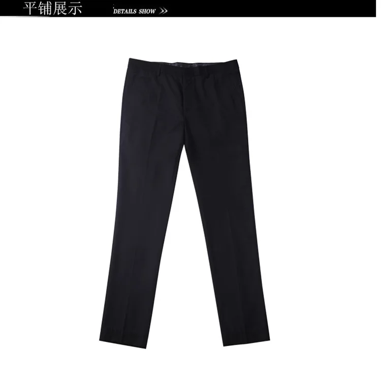 Мужской костюм туника с воротником стойкой черный пиджак и брюки в китайском