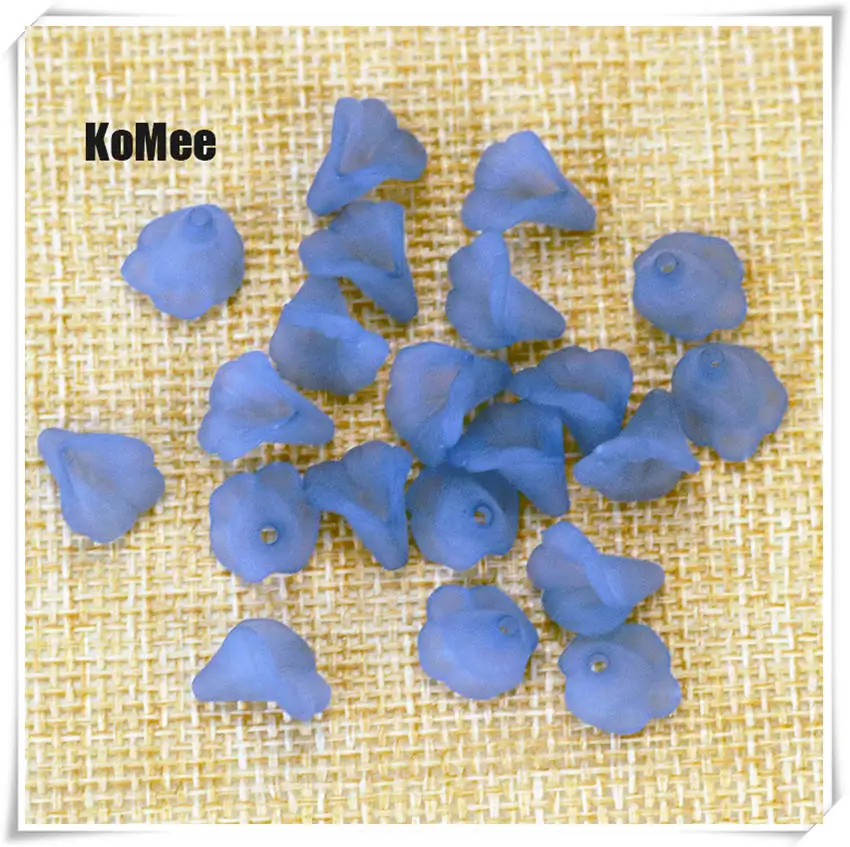 Light Blue Смешанный цветочный Матовые акриловые бусины 8*10 см цветок лилии бусины ювелирных изделий DIY 1000 шт - Цвет: Light Blue