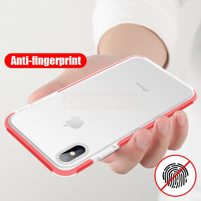 Прозрачный Двухцветный Мягкий силиконовый чехол для iPhone 6 6s 7 8 Plus X XS MAX XR чехлы из